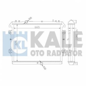 KALE TOYOTA Радиатор охлаждения Fortuner,Hilux VII 2.5/3.0 D-4D 04- KALE OTO RADYATOR 366500