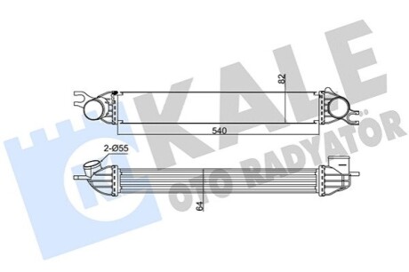 KALE BMW Интеркулер Mini Cooper,One,Clubman,Countryman,Paceman 1.6 KALE OTO RADYATOR 344860 (фото 1)