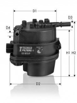 Фільтр паливний (без підігріва) Citroen/Ford/Peugeot 1,4 HDI/TDCI TECNECO GS9015P (фото 1)