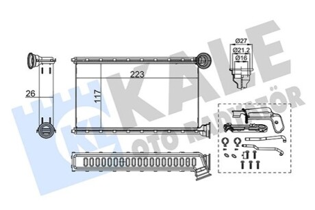 KALE CITROEN радіатор опалення C1 II,Peugeot 108,Toyota Aygo 14- KALE OTO RADYATOR 355225