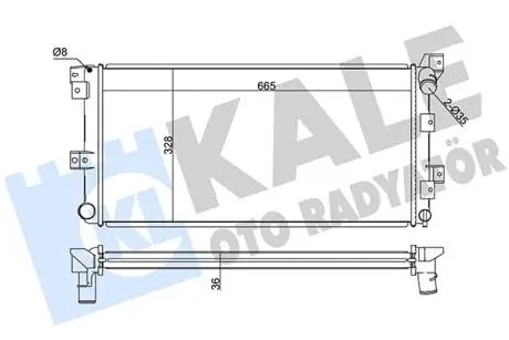 KALE CHRYSLER Радиатор охлаждения Grand Voyager 2.5TD 95-,Dodge KALE OTO RADYATOR 351935