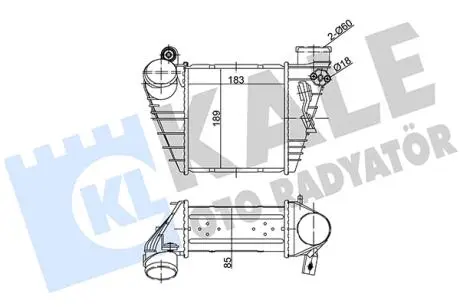 KALE VW Интеркулер Audi A3,Golf IV,Skoda Octavia II 1.8T/1.9TDI KALE OTO RADYATOR 342000