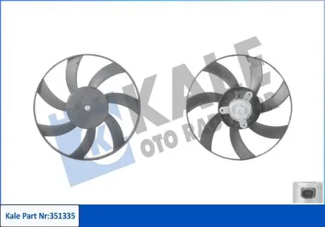 KALE RENAULT вентилятор радіатора Logan 1.4 04-,Kangoo,Clio II KALE OTO RADYATOR 351335