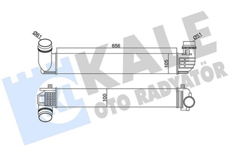 KALE RENAULT Интеркулер Grand Scenic III,Megane III 2.0dCi 09- KALE OTO RADYATOR 345105