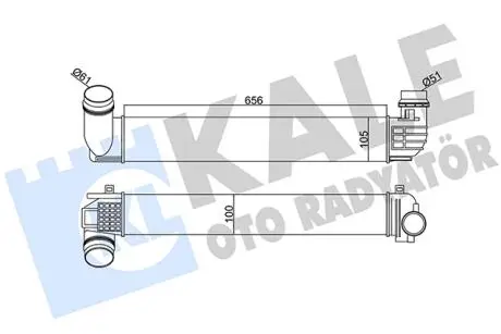 KALE RENAULT Інтеркулер Grand Scenic III,Megane III 2.0dCi 09- KALE OTO RADYATOR 345105