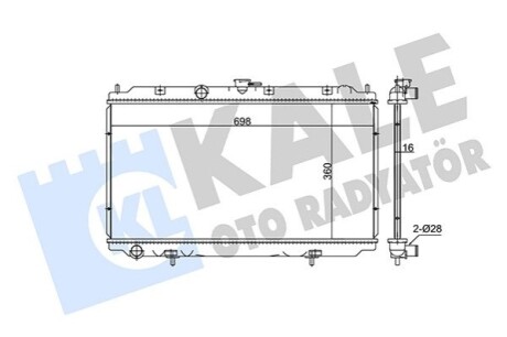 KALE NISSAN радіатор охолодження Almera II,Primera 1.5/1.8 00- KALE OTO RADYATOR 348640