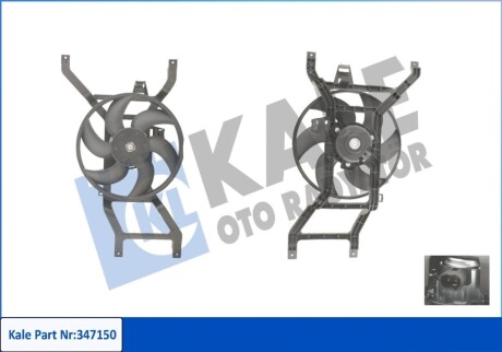 KALE RENAULT вентилятор радіатора Logan I,Sandero 1.4/1.6 04- KALE OTO RADYATOR 347150