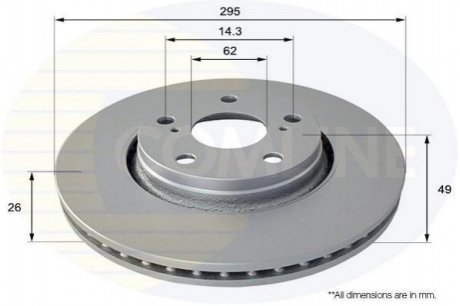 Тормозной диск Comline ADC01150V