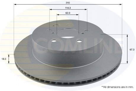 Тормозной диск Comline ADC01123V (фото 1)