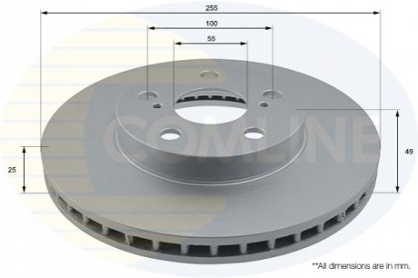 Тормозной диск Comline ADC01148V (фото 1)