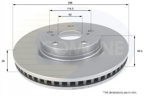 Тормозной диск Comline ADC01147V (фото 1)