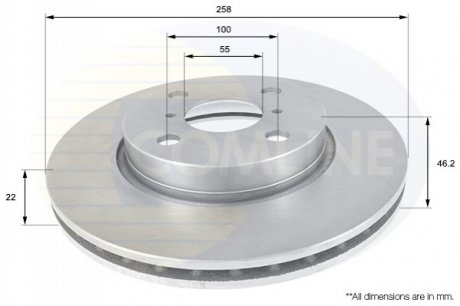 Тормозной диск Comline ADC01133V (фото 1)