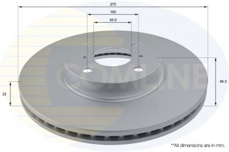 Тормозной диск Comline ADC01142V