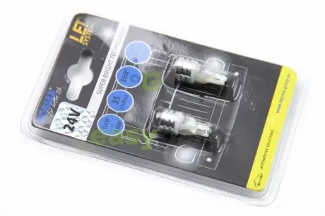 Автолампа T10 LED 24V 1XSMD 7080 LED WHITE (2 шт) BOSMA 4007