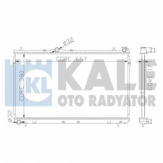 KALE HYUNDAI Радиатор охлаждения Coupe,Lantra II 1.5/2.0 96- KALE OTO RADYATOR 372400