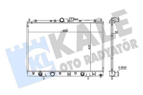 KALE MITSUBISHI Радиатор охлаждения Pajero Pinin 1.8/2.0 99- KALE OTO RADYATOR 347980