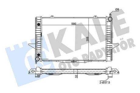 KALE VOLVO радіатор охолодження C70/S70/V70/XC 70 2.0/2.5 97- KALE OTO RADYATOR 346225