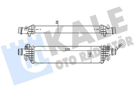 KALE OPEL Интеркулер Mokka,Chevrolet Tracker 1.3/1.7CDTI 12- KALE OTO RADYATOR 345070