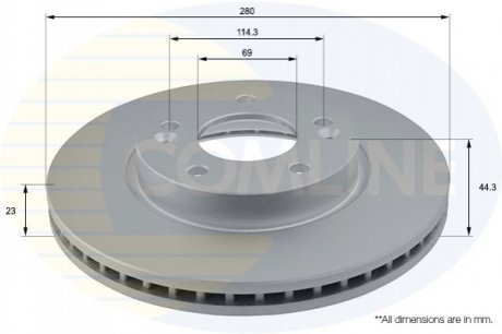 Тормозной диск Comline ADC2416V
