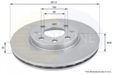 Тормозной диск Comline ADC1138V (фото 1)
