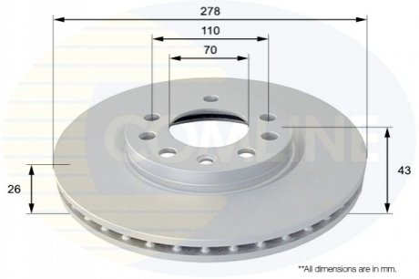 Тормозной диск Comline ADC1139V (фото 1)