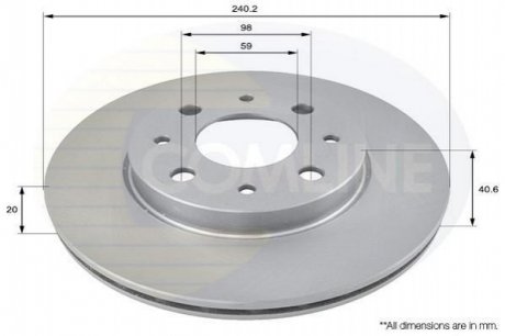 Тормозной диск Comline ADC1821V (фото 1)