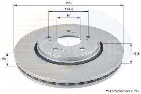 Тормозной диск Comline ADC0560V