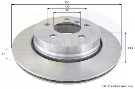 Тормозной диск Comline ADC1720V (фото 1)