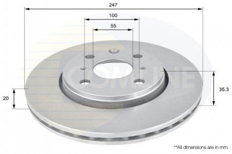Тормозной диск Comline ADC1561V