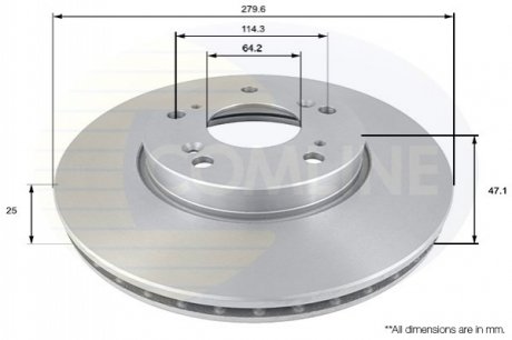 Тормозной диск Comline ADC0550V