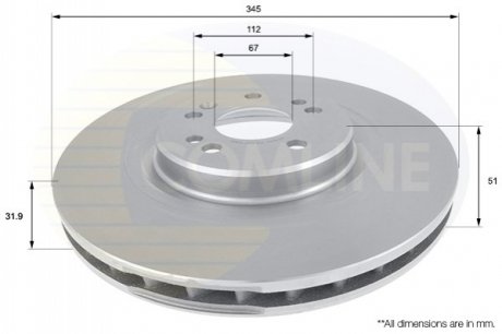 Тормозной диск Comline ADC1633V (фото 1)