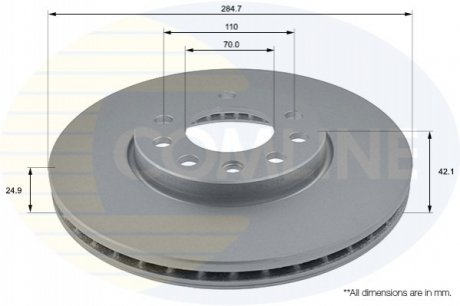 Тормозной диск Comline ADC1108V (фото 1)