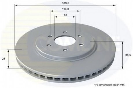 Тормозной диск Comline ADC0269V (фото 1)