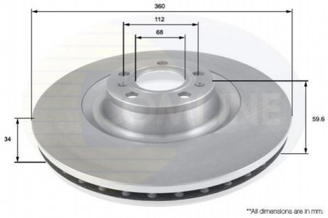 Тормозной диск Comline ADC2607V