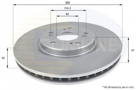 Тормозной диск Comline ADC0566V (фото 1)