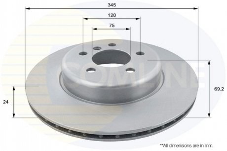 Тормозной диск Comline ADC1788V (фото 1)