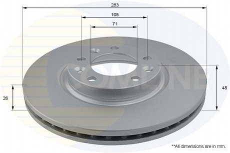 Тормозной диск Comline ADC2710V (фото 1)