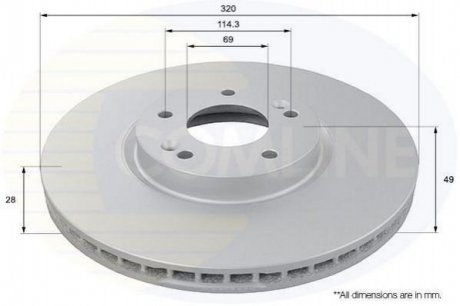 Тормозной диск Comline ADC1096V (фото 1)