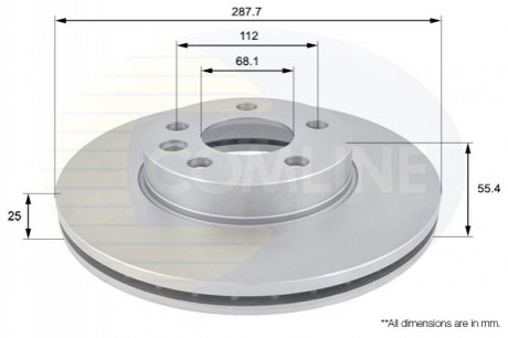 Тормозной диск Comline ADC1418V (фото 1)