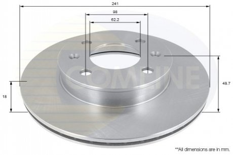 Тормозной диск Comline ADC1055V (фото 1)