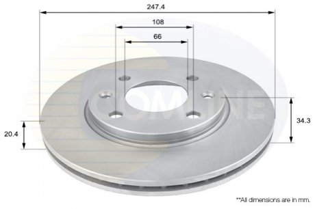 Тормозной диск Comline ADC1506V (фото 1)