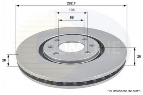 Тормозной диск Comline ADC1509V (фото 1)