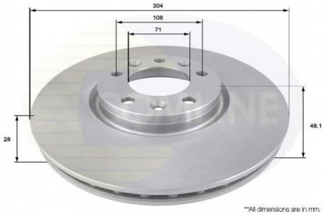 Тормозной диск Comline ADC2711V (фото 1)