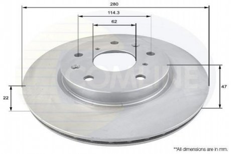 Тормозной диск Comline ADC1830V (фото 1)