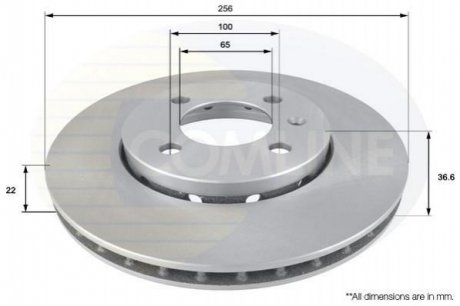 Тормозной диск Comline ADC2600V (фото 1)