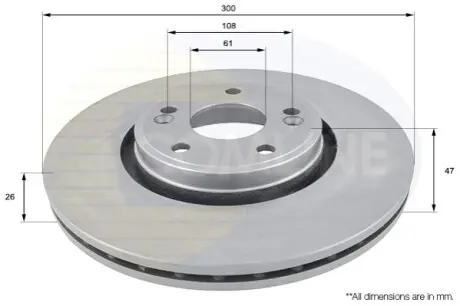 - Диск гальмівний вентильований з покриттям Comline ADC1537V (фото 1)