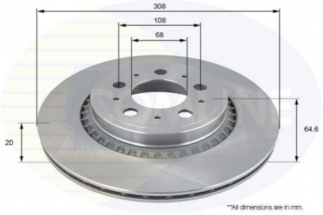 Тормозной диск Comline ADC1920V (фото 1)