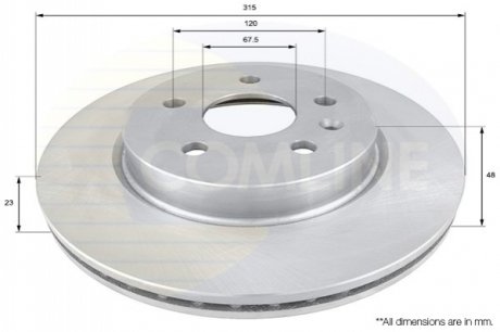 Тормозной диск Comline ADC1144V (фото 1)