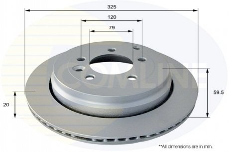 Тормозной диск Comline ADC1325V (фото 1)