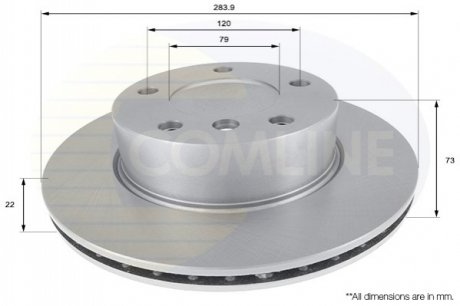 Тормозной диск Comline ADC1716V (фото 1)